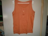 Vintage Hemd / Top oranje/bruin met