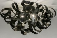 58cm romantische plafondlamp aluminium zwart krul
