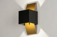 Moderne design wandlamp zwart goud of