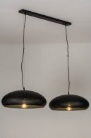 127 cm hanglamp metaal zwart antraciet