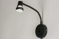 Leeslamp wandlamp dimmer zwart of rvs