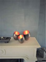 Metalen windlichten Egg collection (set van