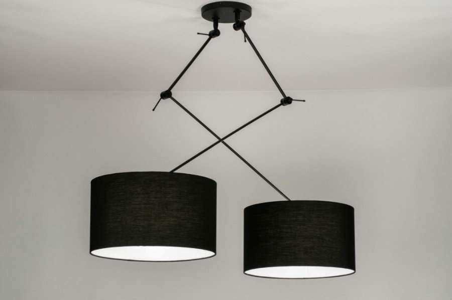 Grote Verstelbare Hanglamp 220cm Zwart Of 1 Lichts Salon Tafel Lampen te Koop Aangeboden op Tweedehands.net