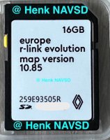 Renault R-Link tomtom SD kaart 10.65