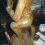 Antiek gedetailleerd houtbeeld indiaan 50x20cm (10)