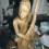 Antiek gedetailleerd houtbeeld indiaan 50x20cm (2)