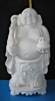 Budha in wit keramiek(biscuit)