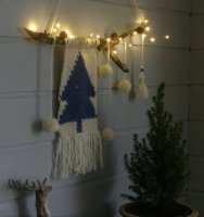 Sfeervolle kersthanger / wandhanger (handmade) 