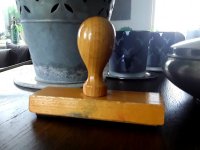 Nostalgische houten stempelhouder (voor gebruik of