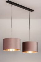 Hanglamp roze fluweel ook wandlamp plafondlamp