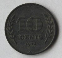 10 CENT NEDERLAND 1942 ZINK