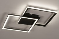 Dimbaar led plafondlamp zwart of aluminium