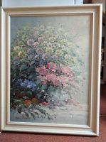 Schilderij Rob de Haan bloemstilleven olieverf