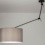 Hanglamp verstelbare pendellamp lampenkap stof grijs taf