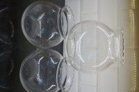 3 ronde helderglazen vaas ball boarium
