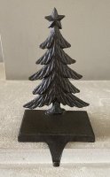 Gietijzeren stocking hanger kerstboom donkerbruin XM145