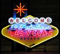 Grote Las Vegas neon licht reclame