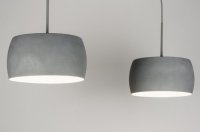 Hanglamp grijs 115cm of zwart aluminium