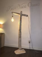 Handgemaakte Houten Vloerlamp voor woonkamer, keuken
