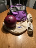 Bowlingbal(6.5kg) bowlingschoenen maat 43 bowlingtas