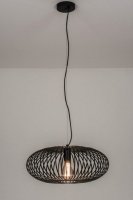 Hanglamp 49 cm zwart of goud