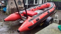 Aangeboden: Achilles rubberboot ex reddingsboot 420 met werk € 450,-