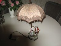 Zeldzaam  Antiek Saksisch Porselein Lampje