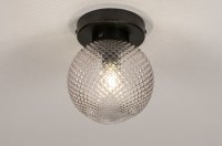 Retro plafondlamp bol lamp helder glas