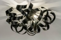 Plafondlamp 45cm aluminium zwart keuken bank