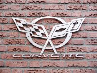 Uniek Corvette RVS logo