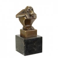 Auto mascotte bronzen aapje naar Casimir