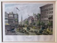 Staalgravure New York Broadway - 1840