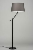 Design vloerlamp lampenkap grijs of zwart