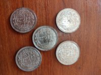 Nederlandse zilveren kwartjes 1941 5 stuks