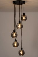 Aangeboden: Hanglamp rookglas woonkamer hal vide bed bedrijf 50cm lamp n.v.t.