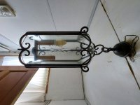 Vintage glazen lantaarn hanglamp