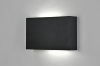 Zwart design wandlamp of rvs wit