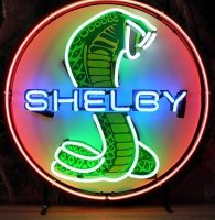 Verschillende soorten Shelby neon licht reclame
