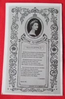Zeldzame glanskaart H.H Queen Elizabeth in