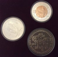 3 munten Nederlandse ECU uitgave uit