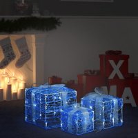 VidaXL Kerstverlichting geschenkdozen 3 st decoratief