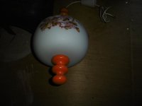Mooie vintage lamp, glas, oranje