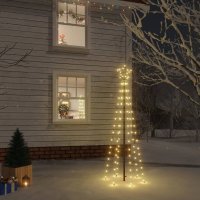 VidaXL Kerstboom met grondpin LED warmwit