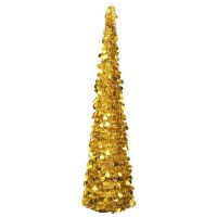 VidaXL Kunstkerstboom pop-up 180 cm goudkleurig