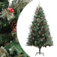 VidaXL Kerstboom met dennenappels 195 cm