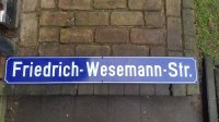 Emaille straatnaambord Friedrich-Wesemann-Str