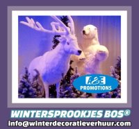 Top winter decoratie verhuur wit rendier