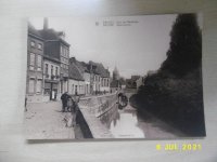 Heel oude prent-fotokaarten brugge groene rei