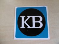 Sticker KB vierkant nieuw