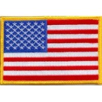 Embleem,Patch,Vlag,USA,Gele,Border / Rand